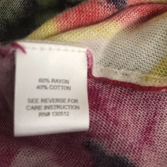 One 7 Six Tie Waist Floral Open Cardigan Rayon Corton Sweater Size Medium - Picture 4 of 4